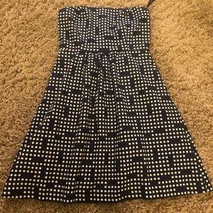 Dotted strapless dress